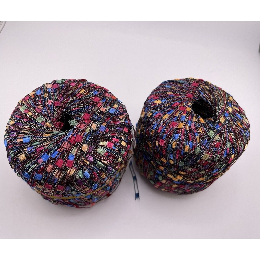 Knitting Fever Dazzle Metallic Ladder Yarn New Labels Missing